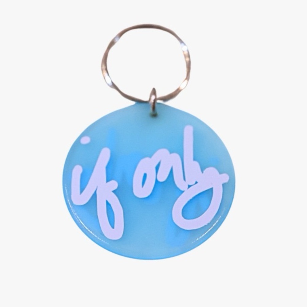 IF ONLY Baby Blue Keychain